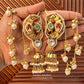 Devika Gold Plated Fusion Kanphool Jhumkas with Kaanchain