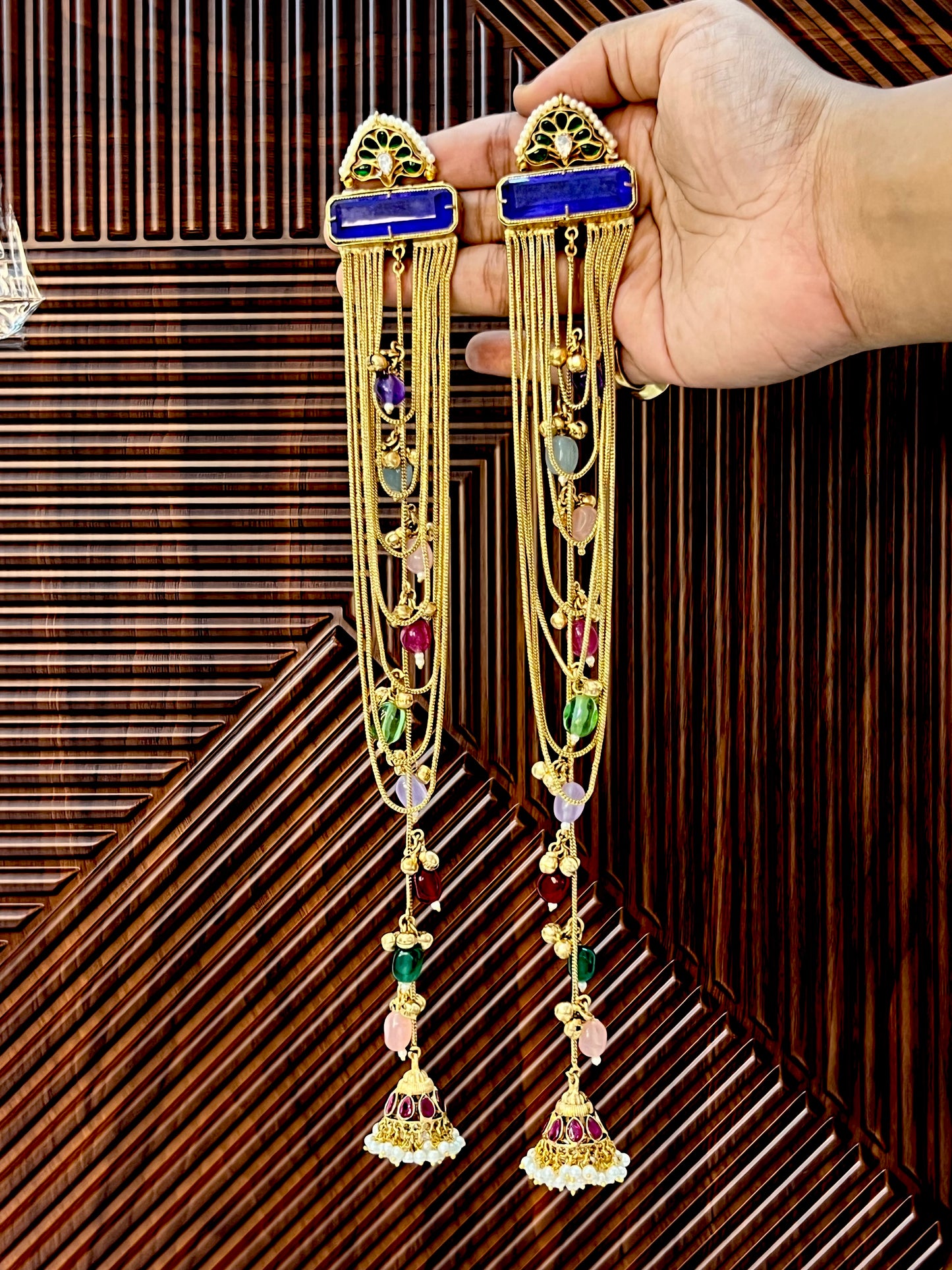 Zohra Gold Plated Kashmiri Dejhoor Earrings