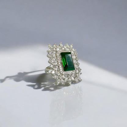 Naira Silver Plated Finger Ring