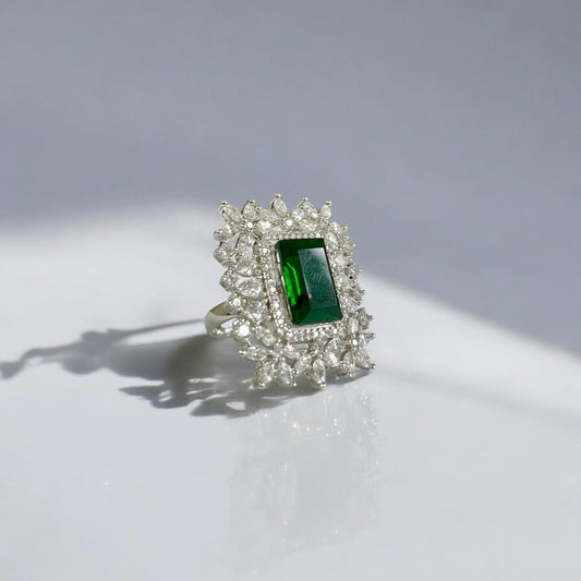 Naira Silver Plated Finger Ring