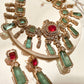 Sunaina Mint & Ruby Doublet and American Diamonds studded Jewellery Set