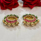 Aamara Polki Kundan Hoops Earrings