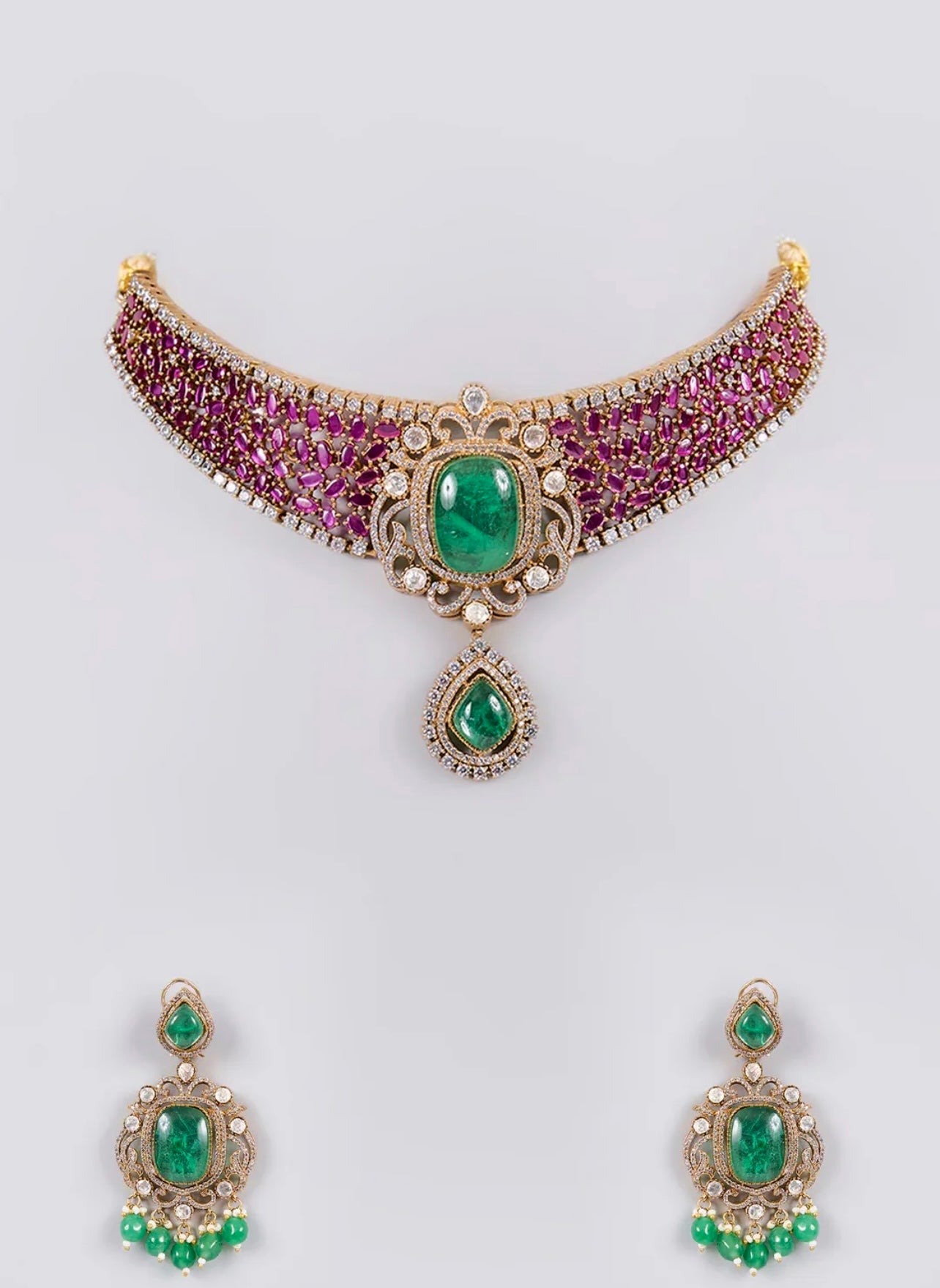 Aishwariya 0.1  Polki Kundan Choker Jewellery set