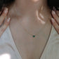 Emerald Gold plated pendent Necklace