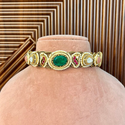 Ranjhna Gold Plated Fusion Choker