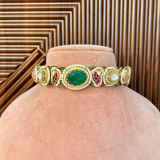 Ranjhna Gold Plated Fusion Choker