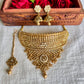 Minakshi Gold Plated Choker Jewellery set with Maangtikka