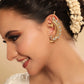 Preeti Gold plated Kaanphool Earrings