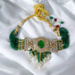 Akshara Antique Gold Plated American Diamond Jewellery Set