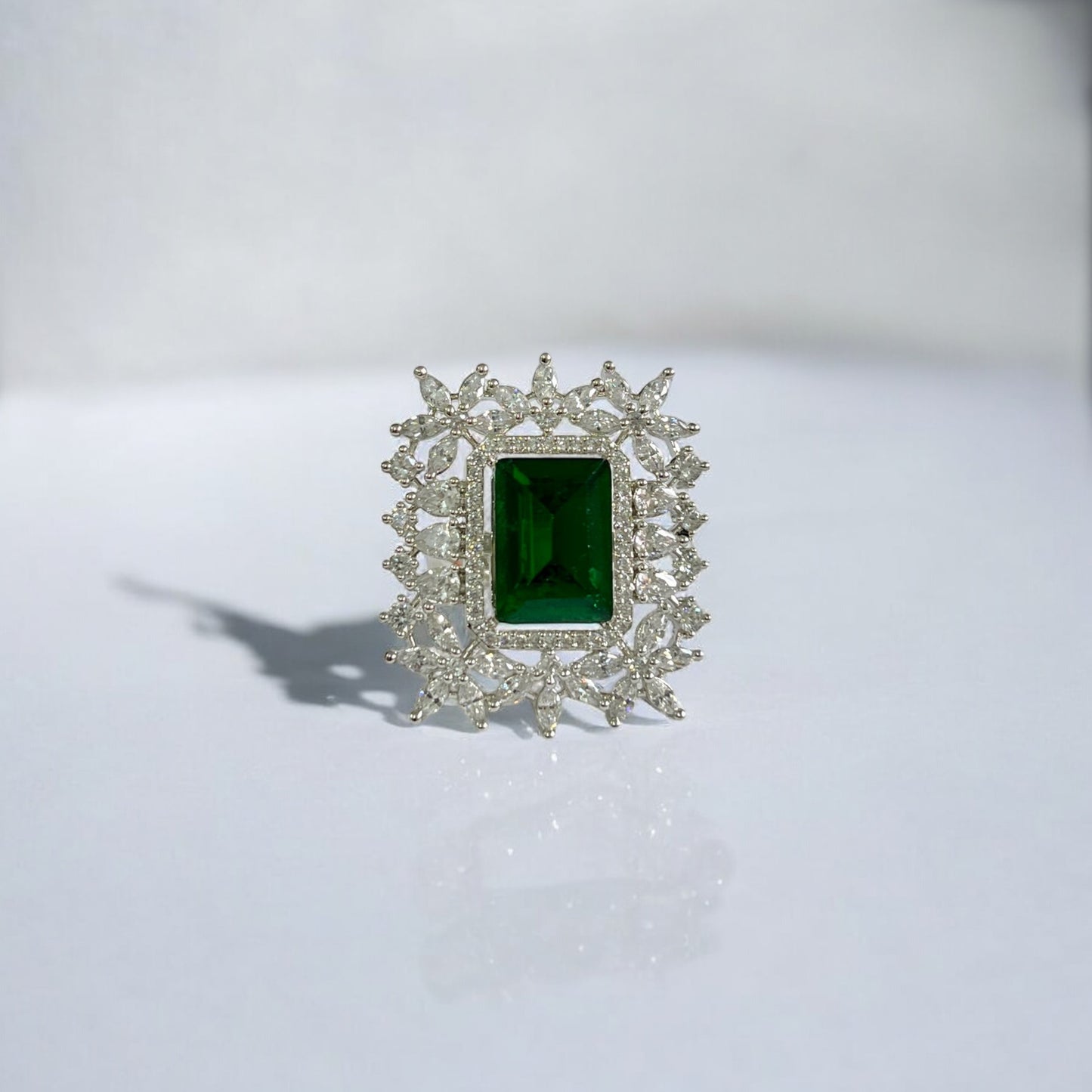 Naira Silver Plated Finger Ring