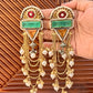 Kamini Gold and silver Plated Fusion Jhumkas