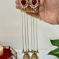 Aarohi 18k Gold Plated Kashmiri Dejhoor Earrings with Doublet Stone