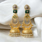 Preeti Fusion Golden Jhumkis WITH KAANCHAIN