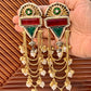 Kamini Gold and silver Plated Fusion Jhumkas