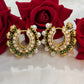 Aamara Polki Kundan Hoops Earrings