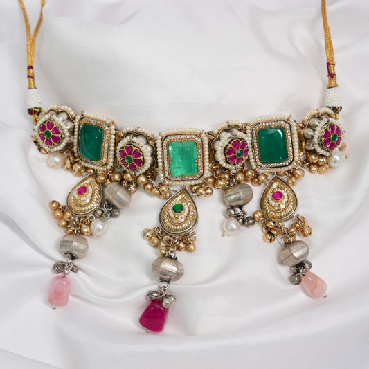 Rekha Dual Tone Fusion Necklace