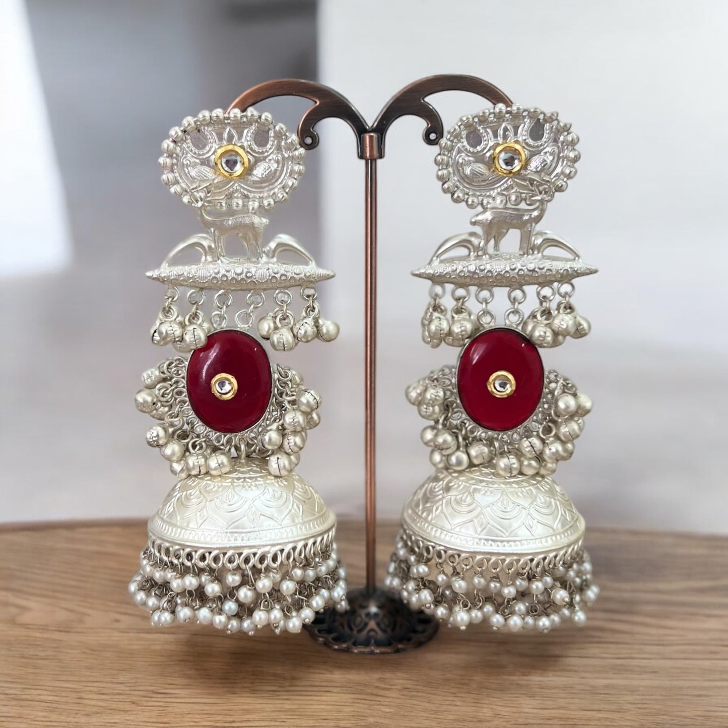 Apoorva Silver Jhumkas