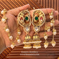 Devika Gold Plated Fusion Kanphool Jhumkas with Kaanchain