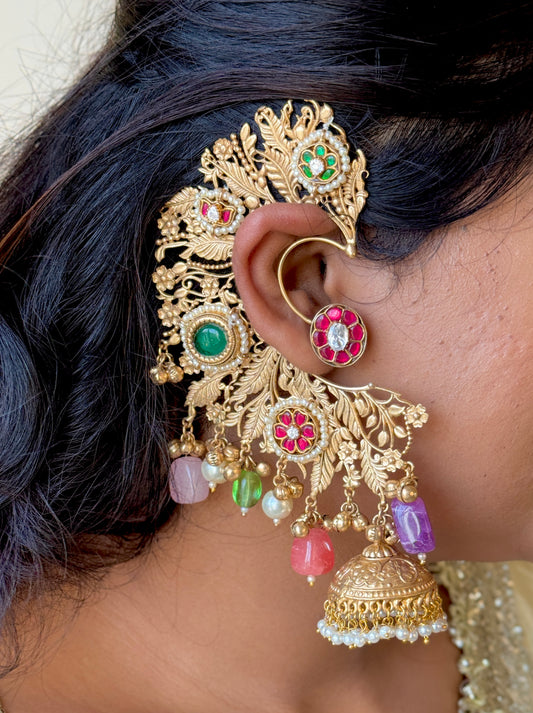 Ipsha fusion Gold plated Kanpasha earrings