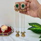 Aarohi 18k Gold Plated Kashmiri Dejhoor Earrings with Doublet Stone