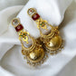 Preeti Fusion Golden Jhumkis WITH KAANCHAIN