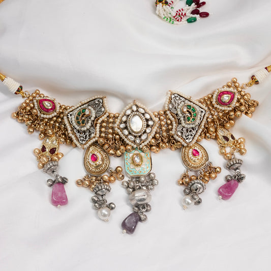 Noor Dual Tone Fusion Necklace