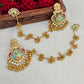 Surili Gold Plated Chandbalies with Kaanchain