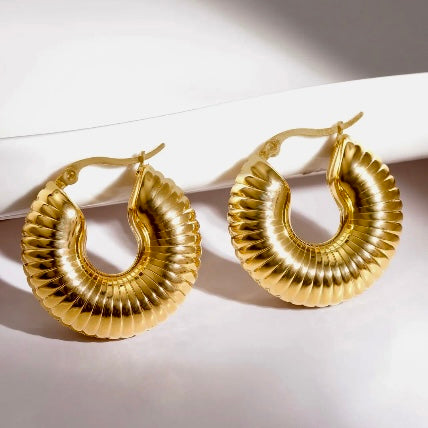 Aamara gold Plated Chunky hoops