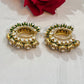 Aamara Polki Kundan Hoops Earrings