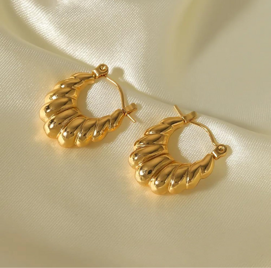 Croissant Gold Plated Earrings