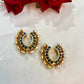 Aamara Polki Kundan Hoops Earrings