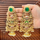 Mohini Gold Plated Fusion Kashmiri Jhumkas