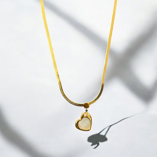 Heart in a Heart Gold Plated Necklace