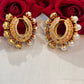 Aamara Polki Kundan Hoops Earrings