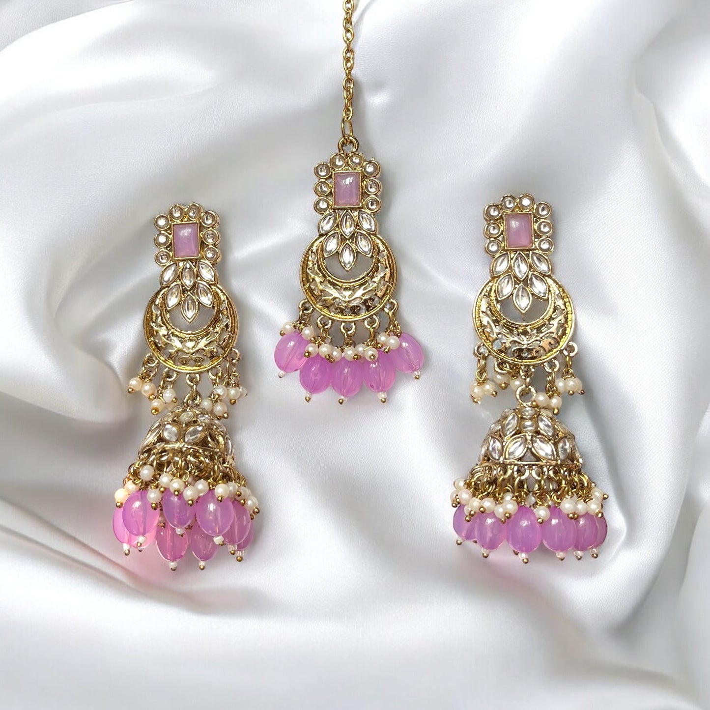 Lavender Suhani  Kundan Jewellery Sets