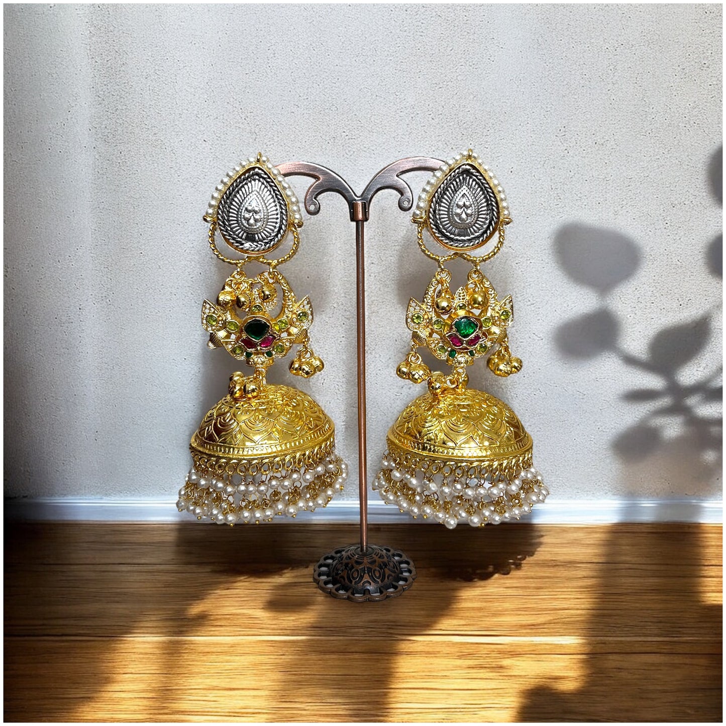 Neha Fusion Dual Tone Jhumkis