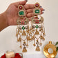 Anshika Gold Plated Fusion Kashmiri Earrings