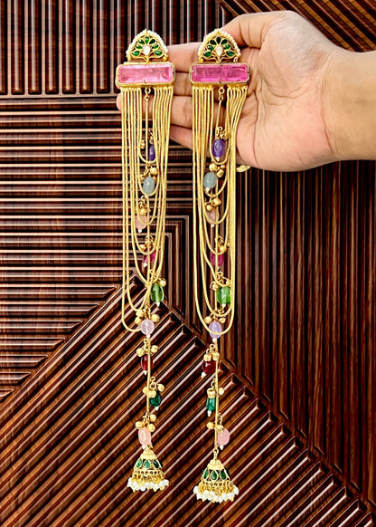 Zohra Gold Plated Kashmiri Dejhoor Earrings