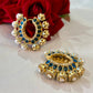Aamara Polki Kundan Hoops Earrings