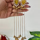 Aarohi 18k Gold Plated Kashmiri Dejhoor Earrings with Doublet Stone