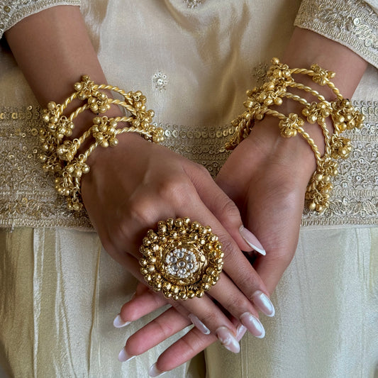 Chan Chan Ghungroo Gold Plated Bangles Set (4 pieces)