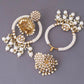 Two in One Noor Kundan Chandbalies with Detachable Jhumkas