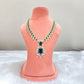 Emerald Green Nita Ambani Inspired American Diamond Jewellery Set