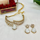 Aamaira Moissanite studded Kundan Choker Jewellery set