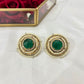 Devyani Gold Plated Stud Earring with Doublet Stone