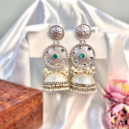 Juhi Silver Look Alike Jhumka