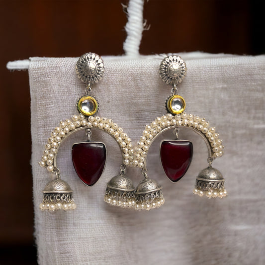 Ruhi Oxidized Earrings