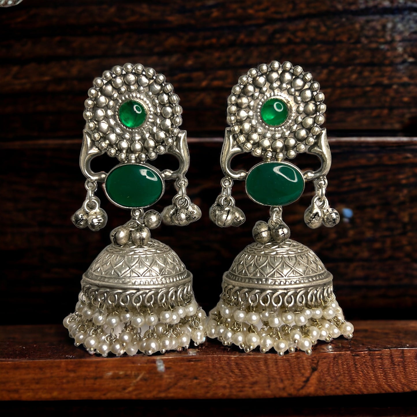 Kavya Oxidized Jhumka