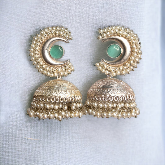 Moon Silver Jhumka