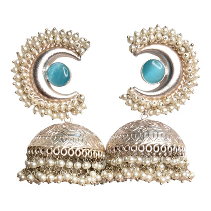 Moon Silver Jhumka